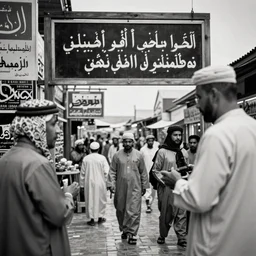 arabic bazaar, award winning black and white photography
