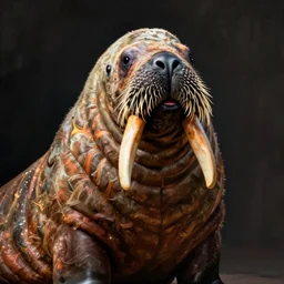 portrait of a walrus in the style of john lennon by greg rutkowski