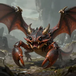 a headcrab on a medieval dragon, fantasy art, digital art, matte painting, trending on Artstation