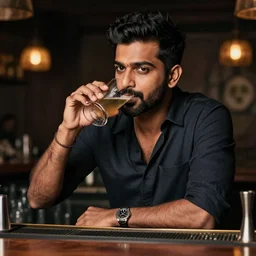 vinod at a strip bar enjoying