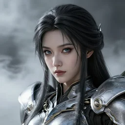 a female holy mecha paladin absurdly beautiful, elegant, ultrafine hyperrealistic detailed face illustration by zeen chin and artgerm and greg rutkowski, intricate linework, sharp focus, smooth, octopath traveler, final fantasy, unreal engine highly rendered, global illumination, dramatic lighting, misty, volumetric fog, 8 k