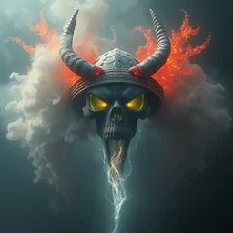 by wesley burt and basil gogos, visually stunning, cinematic, ultra realistic, hyper realism, 1 2 k, epic, octane render, unreal engine, vfx, maya, portrait of a blindfolded demon : an old ancient crashed spaceship, jellyfish face skull phoenix bird : smoke and water energy flow
