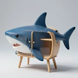 a cabinet in the shape of shark