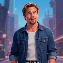 brad pitt in the animated movie, movie poster