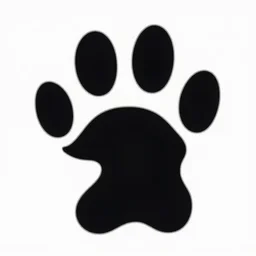 spritesheet game asset vector art, smooth style beeple, dog footmark