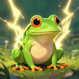 frog with lightning super powers