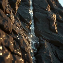 a closeup photorealistic photograph of a rock tower with water drops, fantastic four theme.. bright scene. fine detail. this 4 k hd image is trending on artstation, featured on behance, well - rendered, extra crisp, features intricate detail, epic composition and the style of unreal engine.