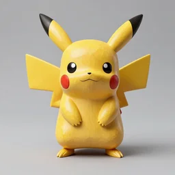 Pikachu Sculpture made out of cherry-wood