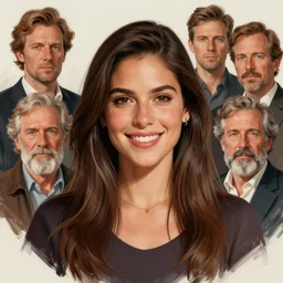 photo of diane guerrero with simple smile paint detailed digital artstation, portrait hd 4 k, y greg rutkowski and gaston bussiere and craig mullins and j. c. leyendecker, hd