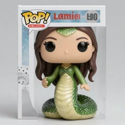 lamia snake girl, funko pop, photorealistic, highly detailed