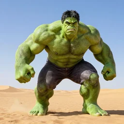 hulk in desert