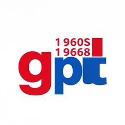 gpt minimalist international style swiss modernist logo for the company gpt, in the style of otl aicher, vignelli, muller - brockmann, red and blue, helvetica bold typeface, 1 9 6 0 s 1 9 6 8, gpt, text