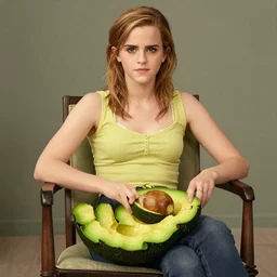 emma, watson, as, an, avocado, chair