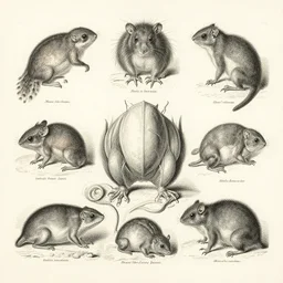 vintage medical anatomical illustration of critters ( 1 9 8 6 ), highly detailed, labels, intricate writing