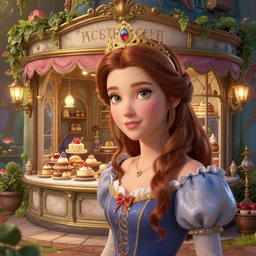 highly detailed closeup portrait of a fairytale princess's cake shop, unreal engine, nicoletta ceccoli, mark ryden, earl norem, lostfish, global illumination, detailed and intricate environment