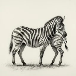 geometric drawing of a zebra in Arcadia, alex grey
