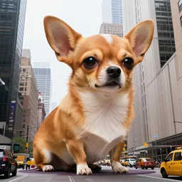 the taco bell chihuahua has grown to enormous size and is terrifying new york city