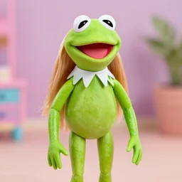 Kermit The Frog as a Barbie doll
