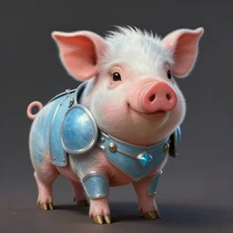 anthropomorphic small warrior piglet, pale blue armor, cute and adorable, pretty, beautiful, DnD character art portrait, matte fantasy painting, DeviantArt Artstation, by Jason Felix by Steve Argyle by Tyler Jacobson by Peter Mohrbacher, cinematic lighting