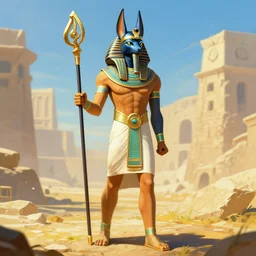 egyptian god horus, ultra detailed fantasy, dndbeyond, bright, colourful, realistic, dnd character portrait, full body, pathfinder, pinterest, art by ralph horsley, dnd, rpg, lotr game design fanart by concept art, behance hd, artstation, deviantart, hdr render in unreal engine 5