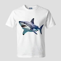 Robert Graham shirt inspired by great white sharks, product photography