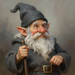 an old gnome wizard in the style of Justin Gerard, realistic painting, high definition, digital art, very detailed