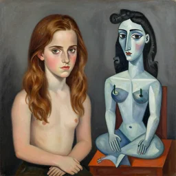 a portrait of emma watson by pablo picasso and georges braque