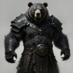 awesome bear warrior, fierce, giant, high fantasy, chiaroscuro, highly detailed, sharp focus, smooth, oil matte painting, vaporwave, concept art