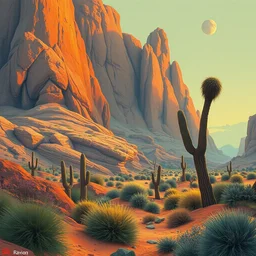 desert oasis. highly detailed, digital painting, watercolor, soviet realism, engraving, artstation, concept art, smooth, sharp focus, vivid grunge, manga, illustration, unreal engine 5, 8 k, art by bilibin and kuvshinov and malevich and mucha