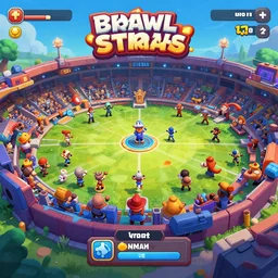 new amazing arena for mobile game in the style of brawl stras