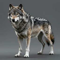 concept art, highly detailed, ultra realistic, octane render, professional art of grey wolf in adidas sport suit