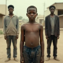 an african boy from the movie tank girl, by jamie hewlett and sawoozer and roger ballen,