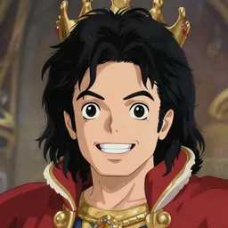centered!! macro head portrait of medieval hilarious king michael jackson, artstation, detailed cartoon, elegant, digital painting, concept art, smooth, sharp focus, illustration, ghibli, makoto shinkai, don bluth, fujita goro, jean giraud, akihiko yoshida, tom whalen 8 k