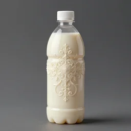 a plastic transparent bottle filled with ivory white liquid. fantasy, intricate, elegant, highly detailed, digital painting, artstation, concept art, matte, illustration, epic fantasy