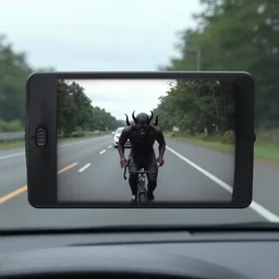 dash cam footage of a demon in the middle of the road