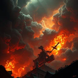 heaven versus hell, atmospheric lighting. highly detailed digital painting, sharp focus by dore and bouguereau, william - adolphe and beeple and dan mumford, trending on artstation