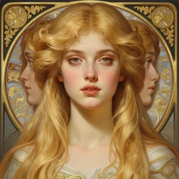 symmetry!! portrait of young woman blessed with ever - increasing physical and mental perfection, slice - of - life, realism, luxurious long blonde hair, perfect face!! intricate, elegant, highly detailed, holy perfection!! digital painting, artstation, concept art, smooth, sharp focus, illustration, humanity, human, art by artgerm and greg rutkowski and alphonse mucha