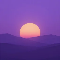 purple sunset, low poly render, trending on artstation