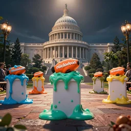 the presidential election where everyone got covered with nickelodeon slime hd