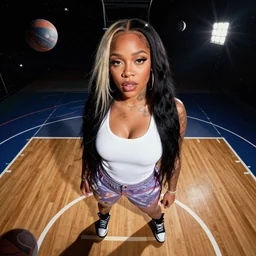 paparazzi photo of Doja Cat Doja Cat Doja Cat Doja Cat Doja Cat Doja Cat Doja Cat Doja Cat Doja Cat Doja Cat on basketball court in outer space, beautiful beautiful beautiful beautiful beautiful beautiful beautiful digital art