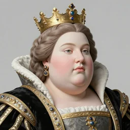 detailed bust portrait of a chubby queen | johfra bosschart