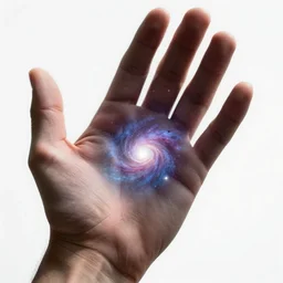 the void of forgotten galaxies in the palm of a hand