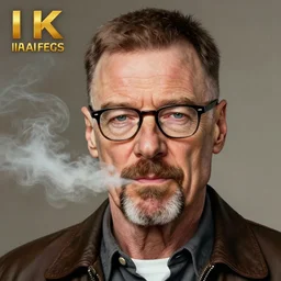 a detailed portrait of walter white vaping, art illustration, incredibly highly detailed and realistic, 8 k, sharp focus