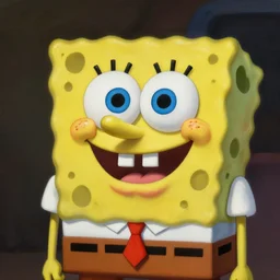 portrait of spongebob squarepants _ hyperrealism _ by terese nielsen