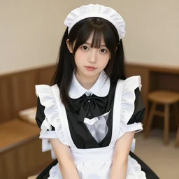 emo girl in a maid outfit