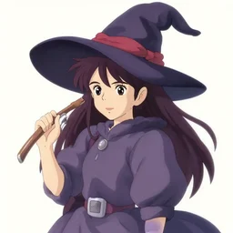 a young women witch with a pastel aesthetic, studio ghibli, character design, fantasy, 8 k resolution