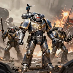 warhammer 4 0 k astra militarum soldiers during a battle, trending on devianart concept art, smoth, illustration, highly detailed