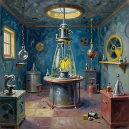 classic oil painting, inside of an abandoned radioactive alchemy lab, vibrant, as a dnd cover illustration, ominous, concept art, highly detailed, smooth, sharp focus, art by brothers hildebrandt