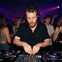 stalin is the dj at a rave party, photography
