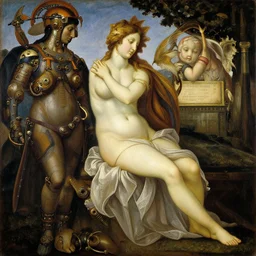 birth of venus steam punk, in the style botticelli, 8 k, oil painting,